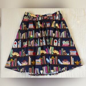 Loungefly Stitch Shoppe Disney Princess Book Print Skirt Large New